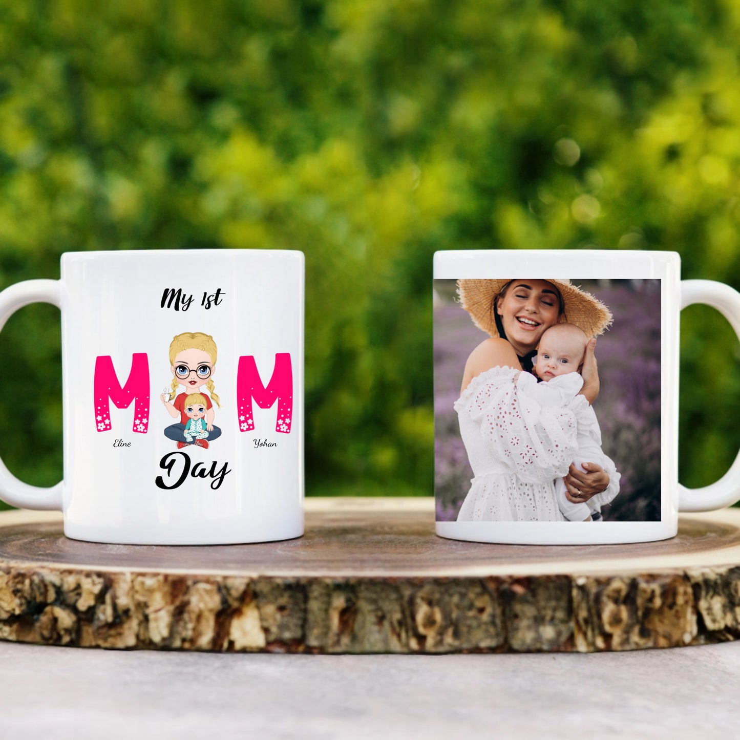 Mug Personnalisé Bonne Fête des mères Mom, style ,noms et photo