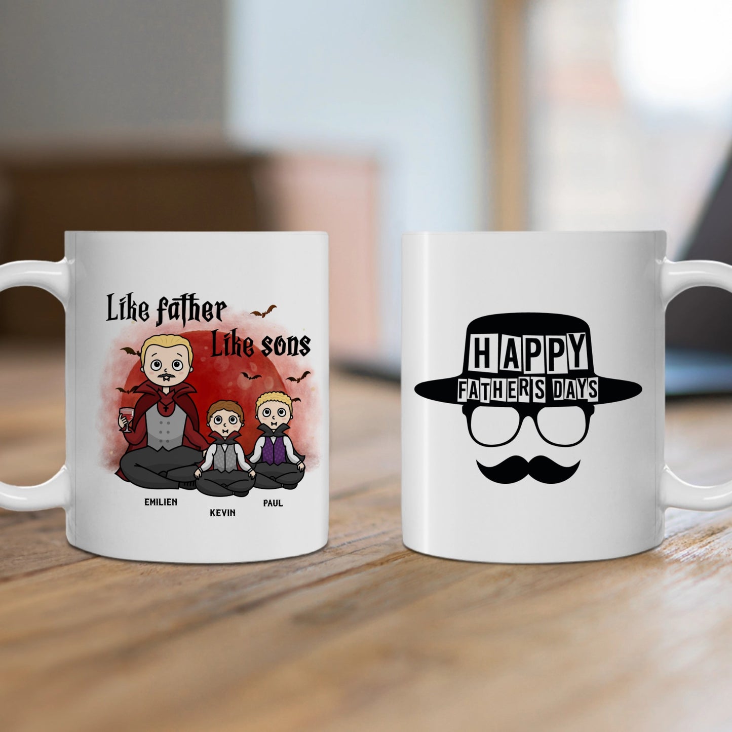 Mug personnalisé telle père telle fils