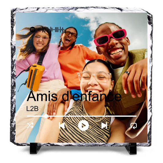 Cadre ardoise les amis et Spotify Player