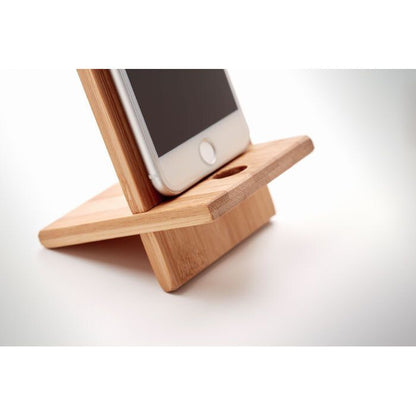 Support de téléphone personnalisé en bambou
